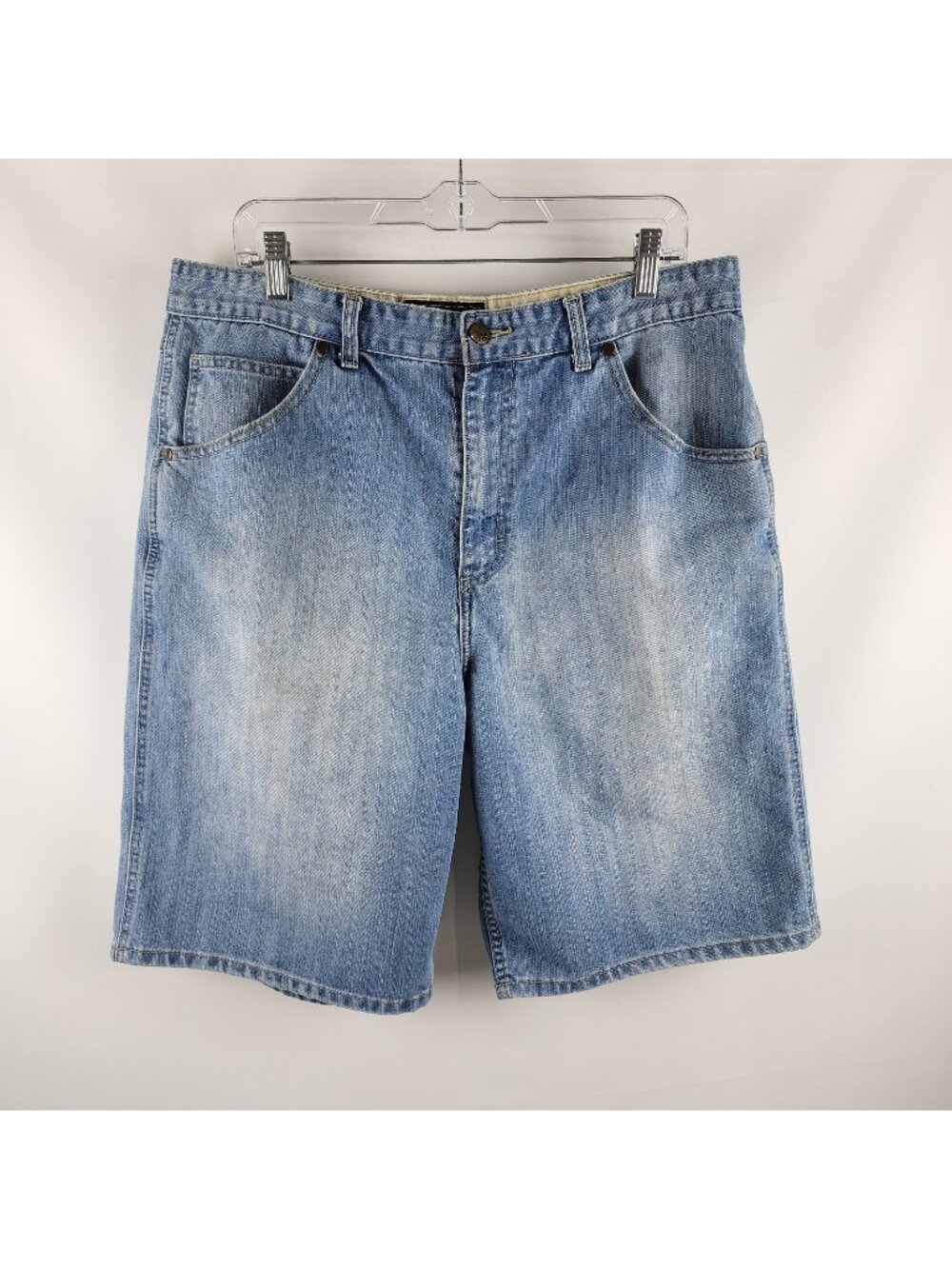 Champs Shorts Mens 34x11 Blue Sport Vintage Wide Leg Classic Denim